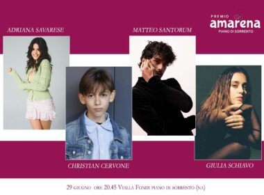 Cala il sipario sulla quarta edizione del Premio Amarena 2025: tra gli ospiti attesi: Adriana Savarese, Giulia Schiavo, Christian Cervone, Matteo Santorum
